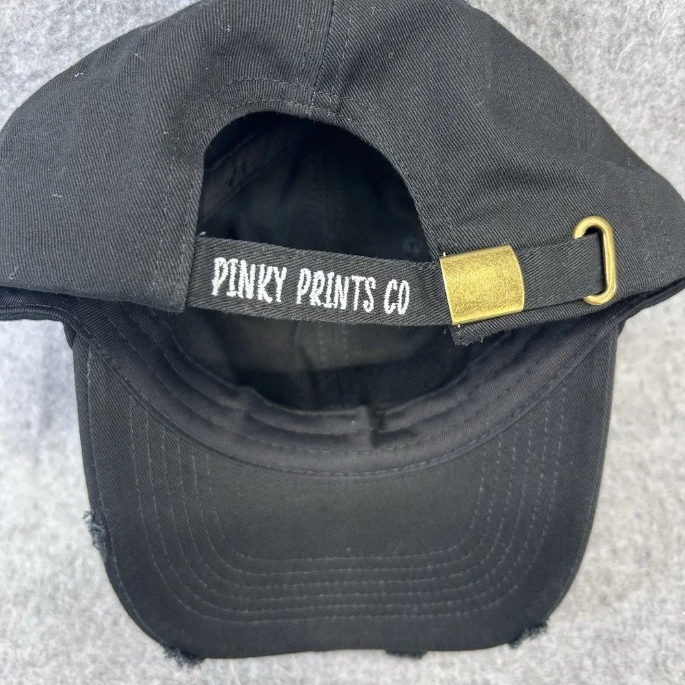 Cookie Dealer Distressed Dad Hat Black Baseball Cap Embroidered Strapback